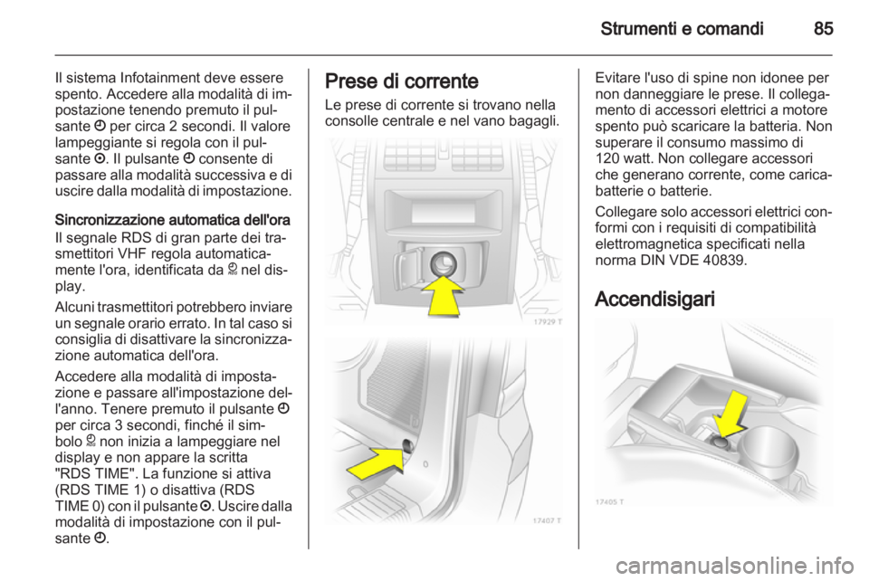 OPEL ZAFIRA 2011  Manuale di uso e manutenzione (in Italian) 
