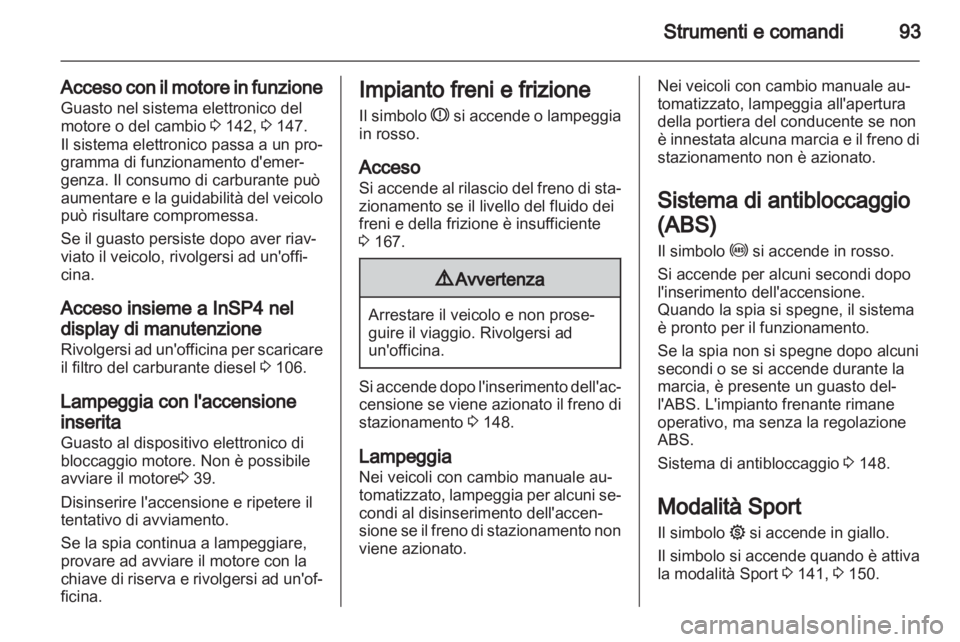 OPEL ZAFIRA 2011  Manuale di uso e manutenzione (in Italian) 