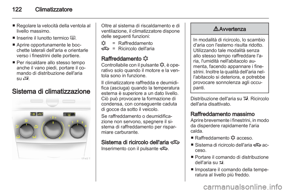 OPEL ZAFIRA 2012  Manuale di uso e manutenzione (in Italian) 