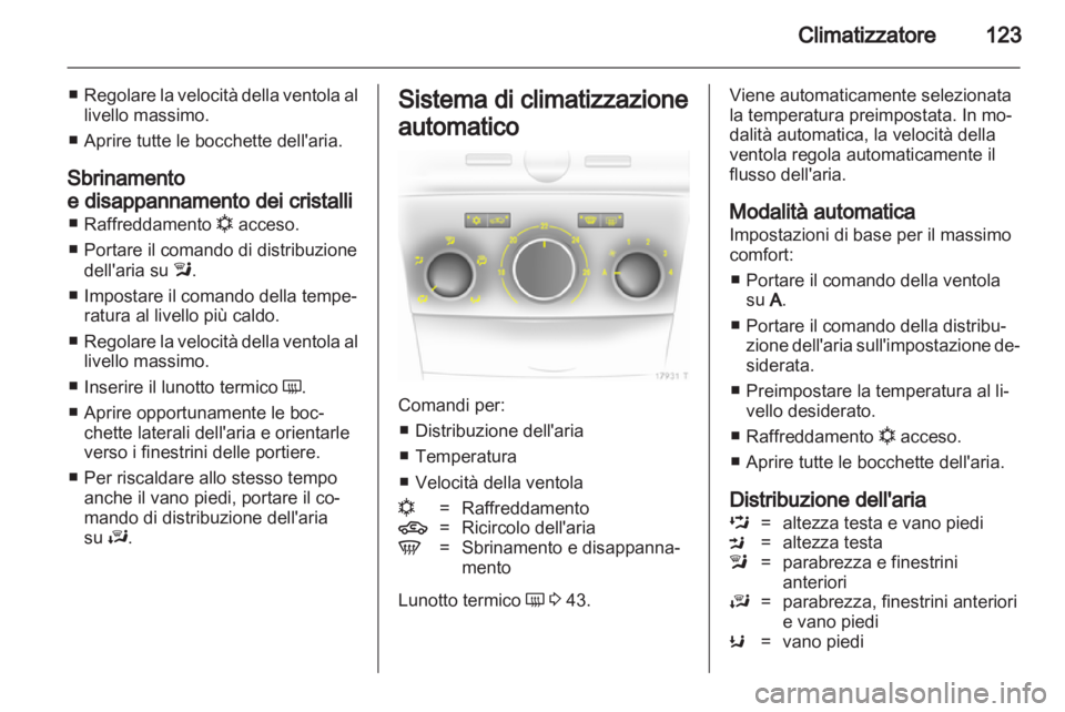 OPEL ZAFIRA 2012  Manuale di uso e manutenzione (in Italian) 