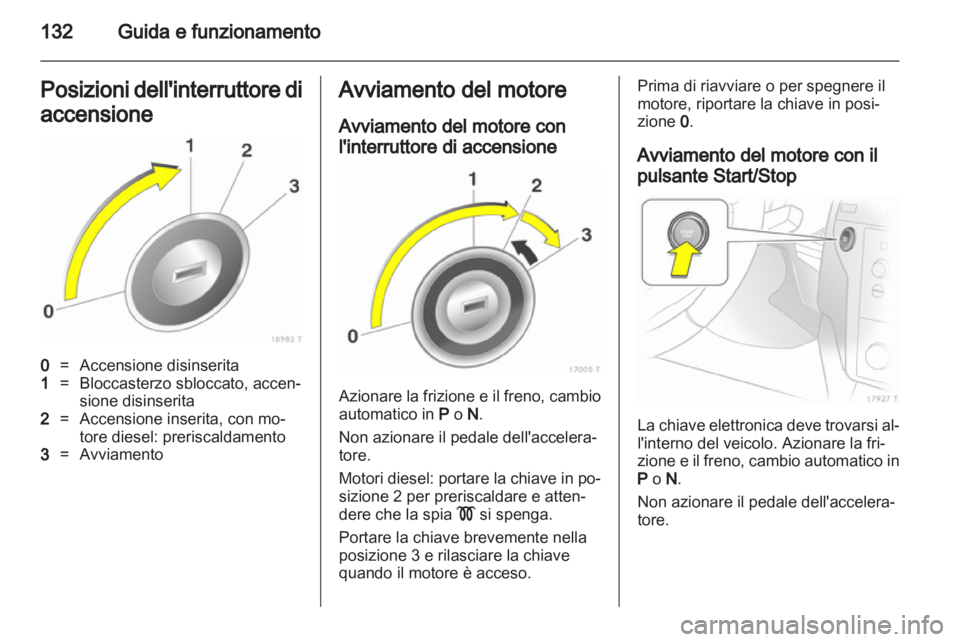 OPEL ZAFIRA 2012  Manuale di uso e manutenzione (in Italian) 