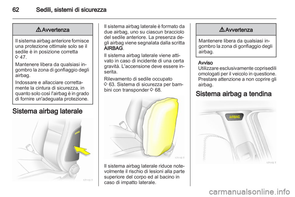 OPEL ZAFIRA 2012  Manuale di uso e manutenzione (in Italian) 