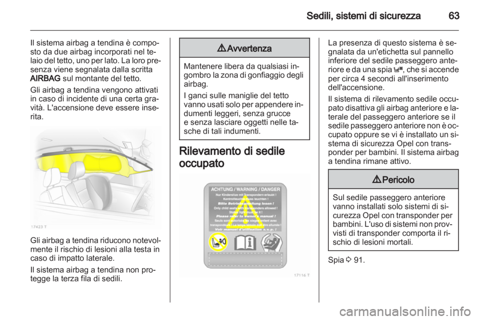 OPEL ZAFIRA 2012  Manuale di uso e manutenzione (in Italian) 
