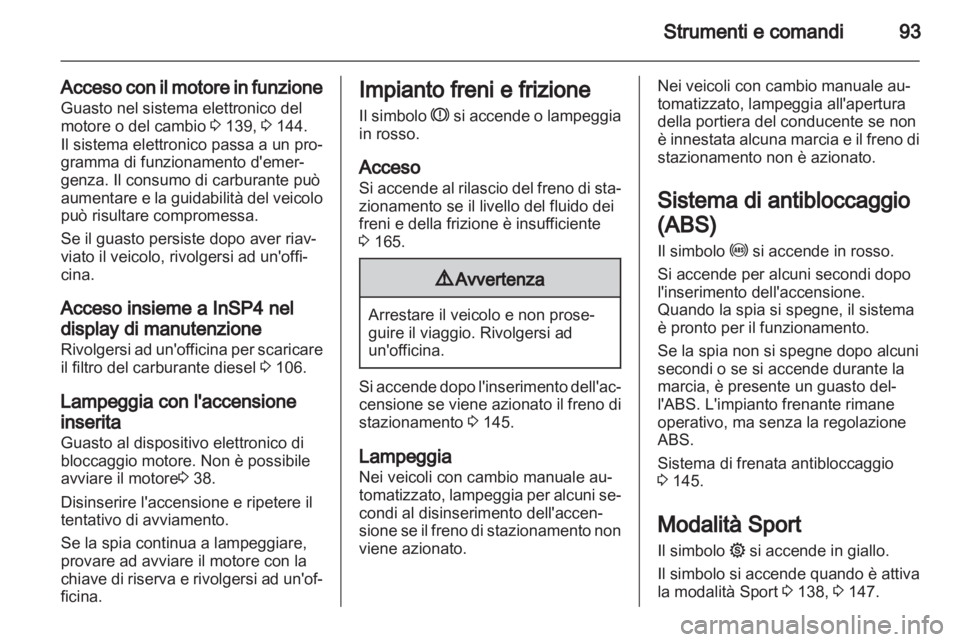 OPEL ZAFIRA 2012  Manuale di uso e manutenzione (in Italian) 