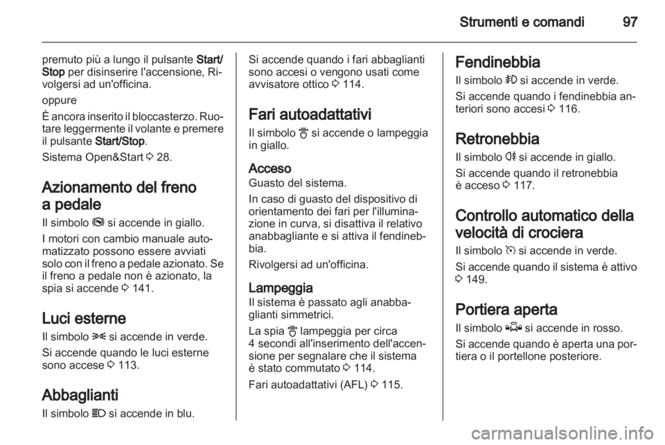OPEL ZAFIRA 2012  Manuale di uso e manutenzione (in Italian) 