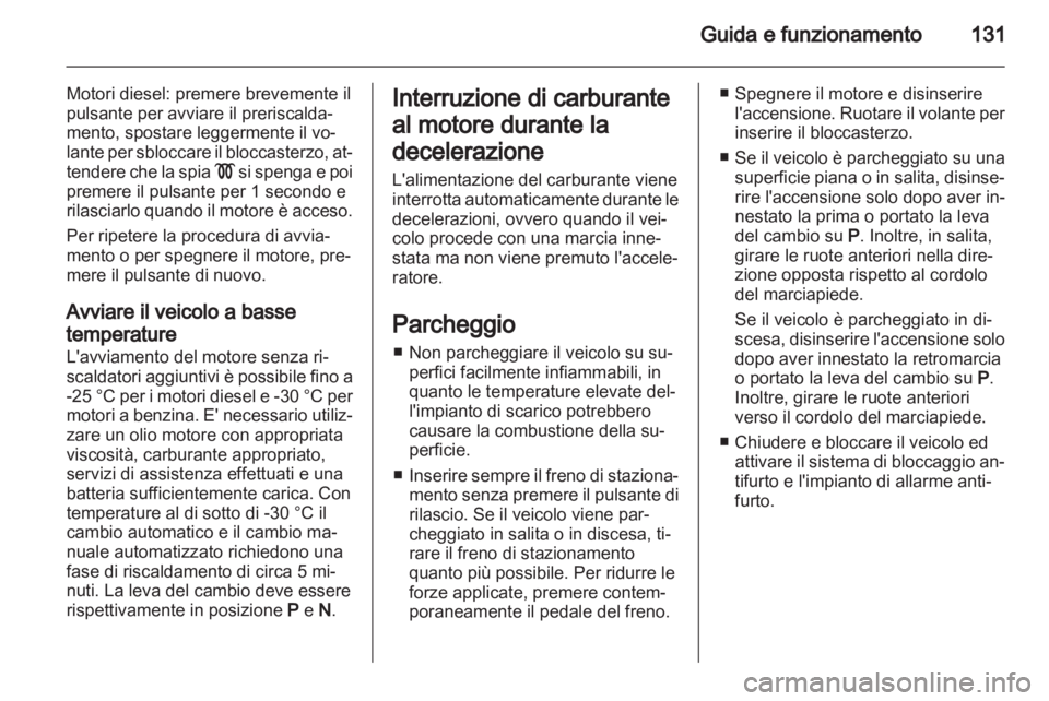 OPEL ZAFIRA 2013  Manuale di uso e manutenzione (in Italian) 