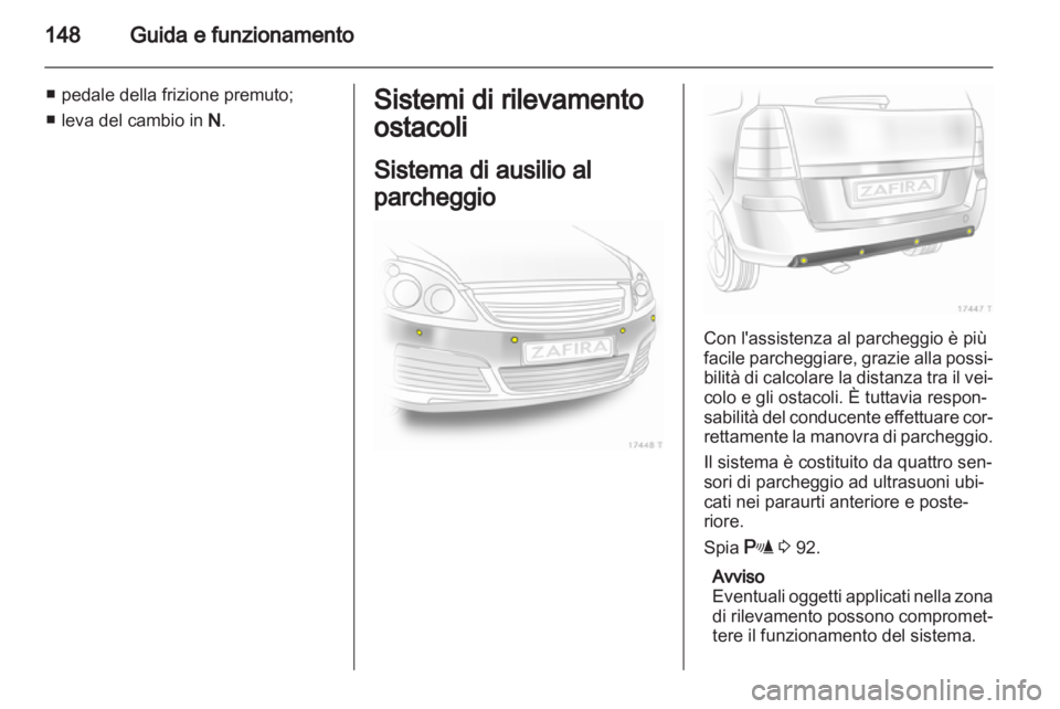 OPEL ZAFIRA 2013  Manuale di uso e manutenzione (in Italian) 