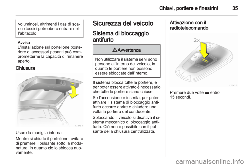 OPEL ZAFIRA 2013  Manuale di uso e manutenzione (in Italian) 