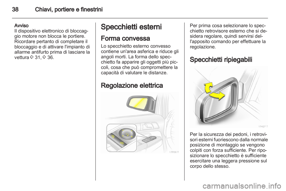 OPEL ZAFIRA 2013  Manuale di uso e manutenzione (in Italian) 