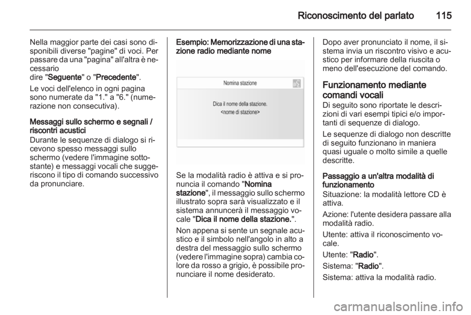 OPEL ZAFIRA C 2013.5  Manuale del sistema Infotainment (in Italian) 
