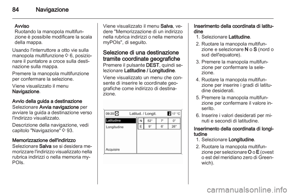 OPEL ZAFIRA C 2013.5  Manuale del sistema Infotainment (in Italian) 