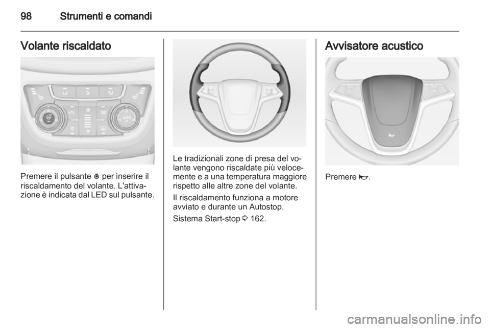 OPEL ZAFIRA TOURER 2012  Manuale di uso e manutenzione (in Italian) 
