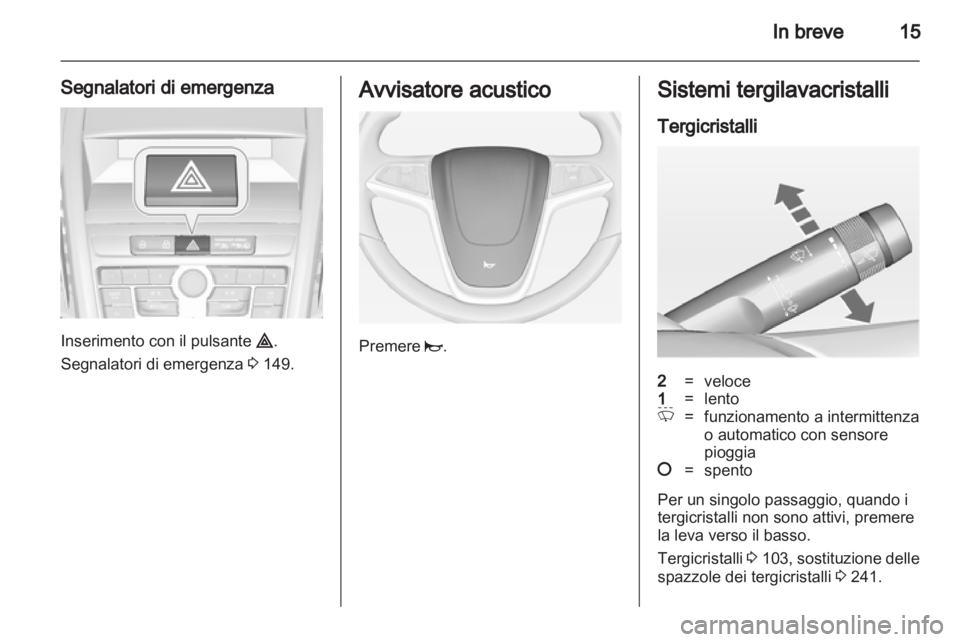 OPEL ZAFIRA TOURER 2013.5  Manuale di uso e manutenzione (in Italian) 