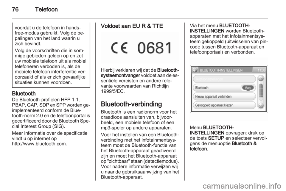 OPEL ANTARA 2012  Handleiding Infotainment (in Dutch) 