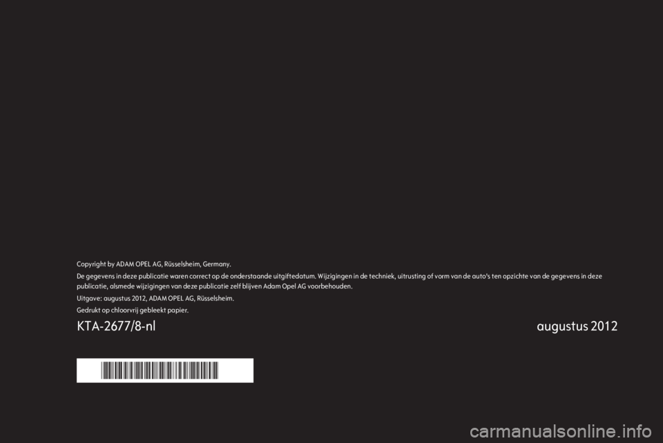 OPEL INSIGNIA 2013  Handleiding Infotainment (in Dutch) 