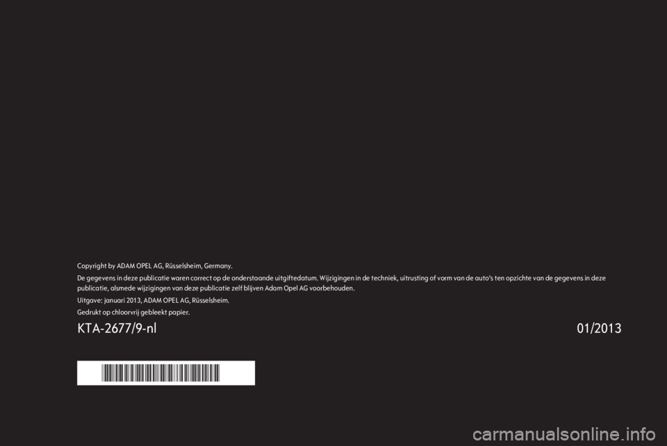 OPEL INSIGNIA 2013.5  Handleiding Infotainment (in Dutch) 