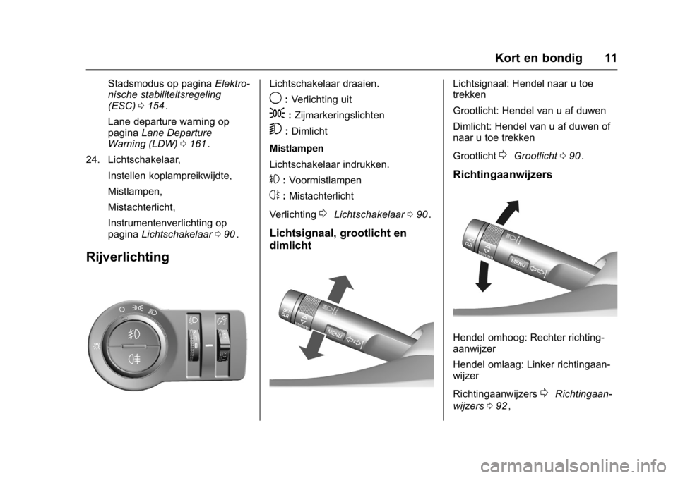 OPEL KARL 2016  Gebruikershandleiding (in Dutch) OPEL Karl Owner Manual (GMK-Localizing-EU LHD-9231167) - 2016 - crc -
9/10/15
Kort en bondig 11
Stadsmodus op paginaElektro-
nische stabiliteitsregeling
(ESC) 0154
ii.
Lane departure warning op
pagina