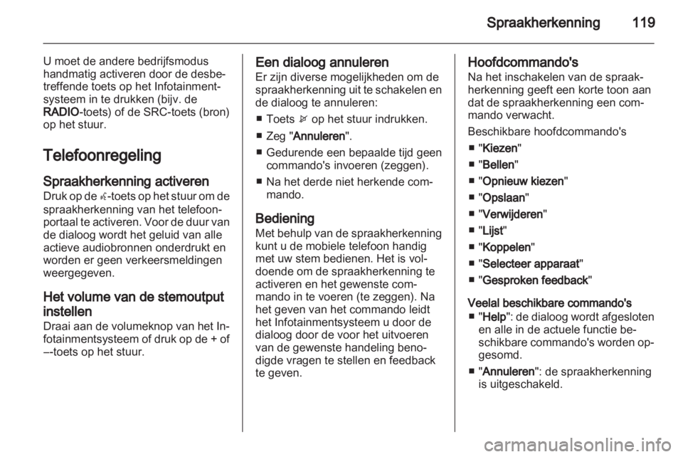 OPEL MERIVA 2012  Handleiding Infotainment (in Dutch) 
