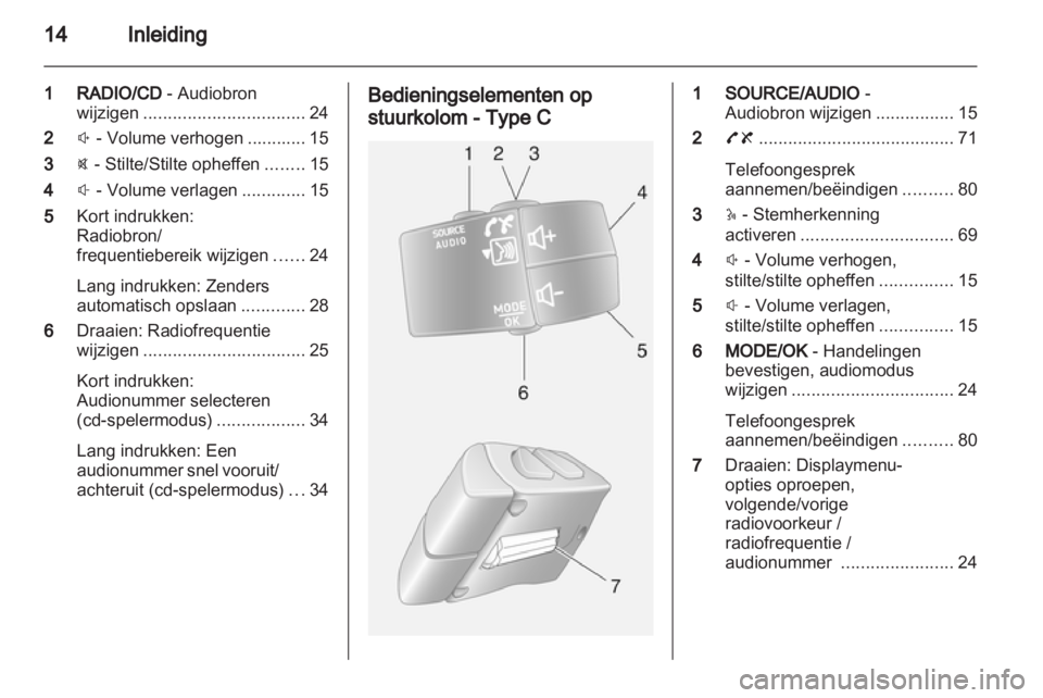 OPEL VIVARO 2013  Handleiding Infotainment (in Dutch) 