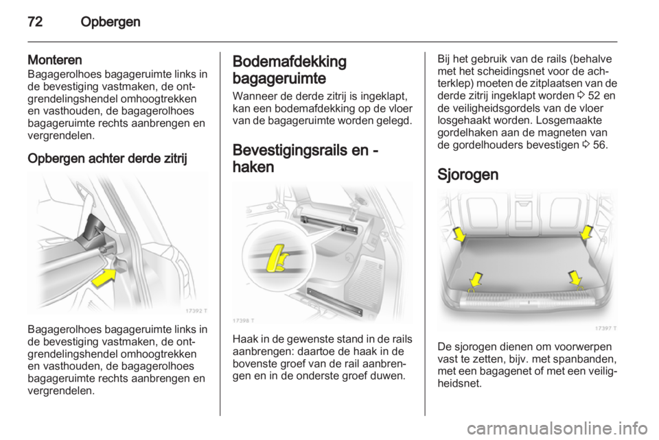 OPEL ZAFIRA 2012  Gebruikershandleiding (in Dutch) 
