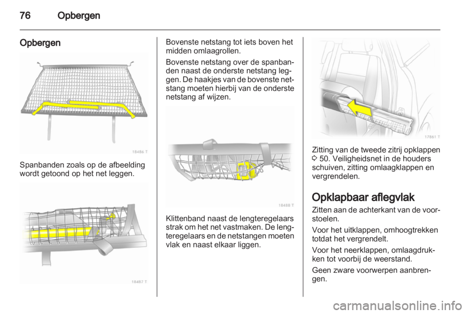 OPEL ZAFIRA 2012  Gebruikershandleiding (in Dutch) 