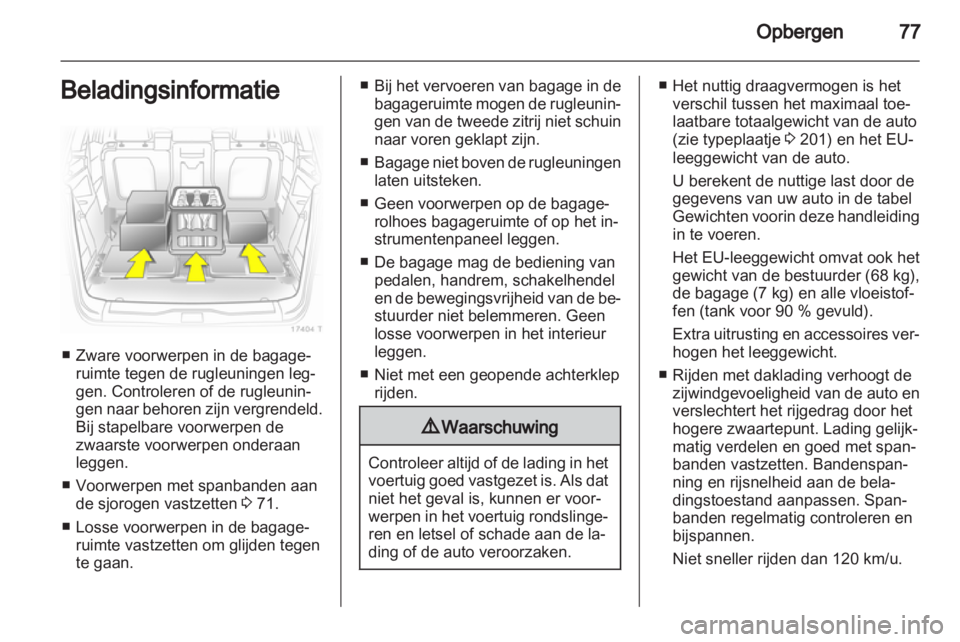 OPEL ZAFIRA 2013  Gebruikershandleiding (in Dutch) 