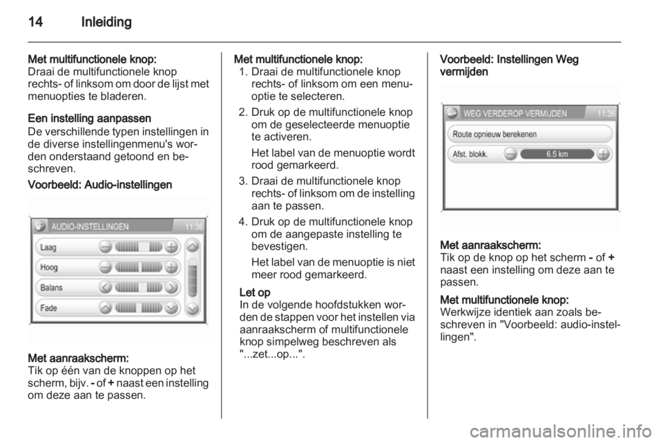 OPEL ZAFIRA B 2014  Handleiding Infotainment (in Dutch) 
