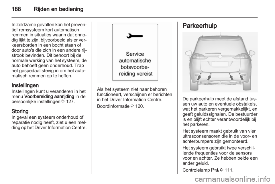 OPEL ZAFIRA TOURER 2012.5  Gebruikershandleiding (in Dutch) 