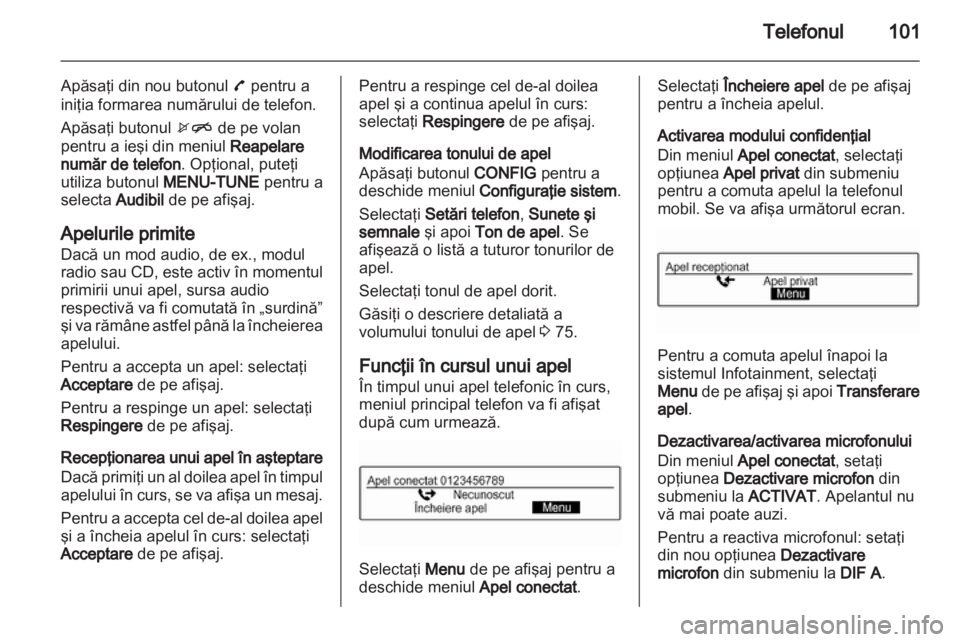 OPEL ADAM 2013  Manual pentru sistemul Infotainment (in Romanian) 