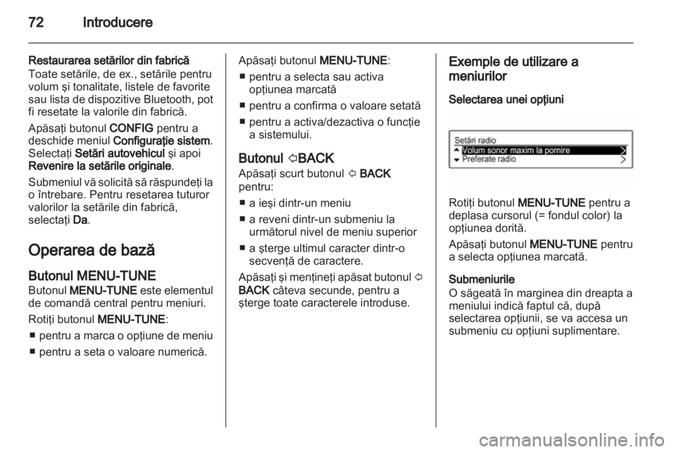 OPEL ADAM 2013  Manual pentru sistemul Infotainment (in Romanian) 