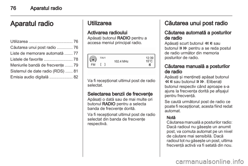 OPEL ADAM 2013.5  Manual pentru sistemul Infotainment (in Romanian) 