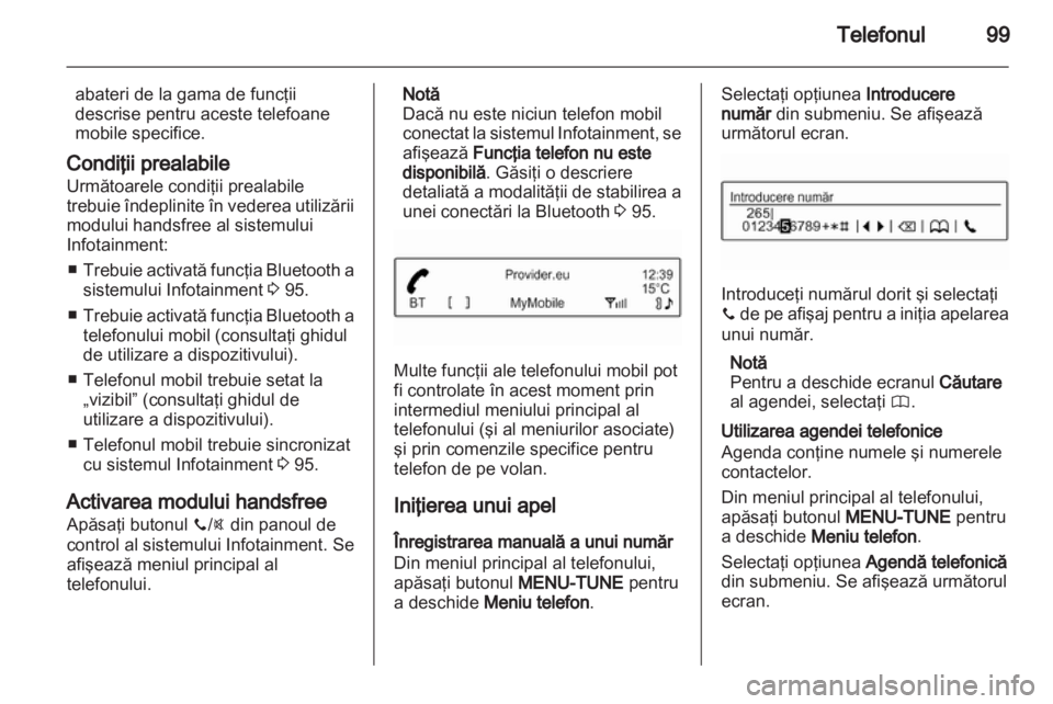 OPEL ADAM 2013  Manual pentru sistemul Infotainment (in Romanian) 