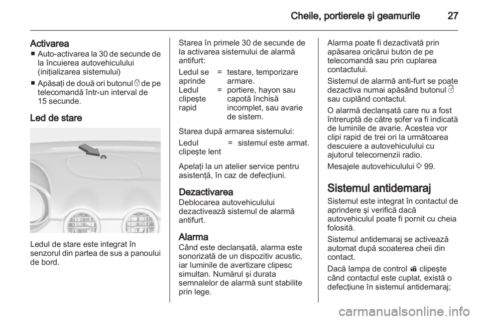 OPEL ADAM 2013.5  Manual de utilizare (in Romanian) 
