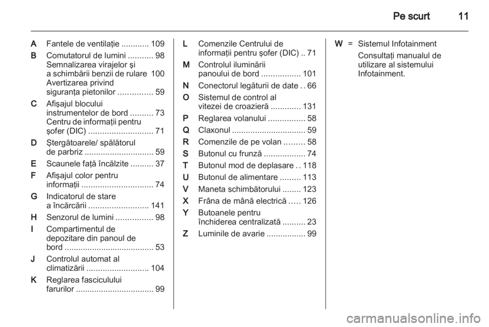 OPEL AMPERA 2012  Manual de utilizare (in Romanian) 