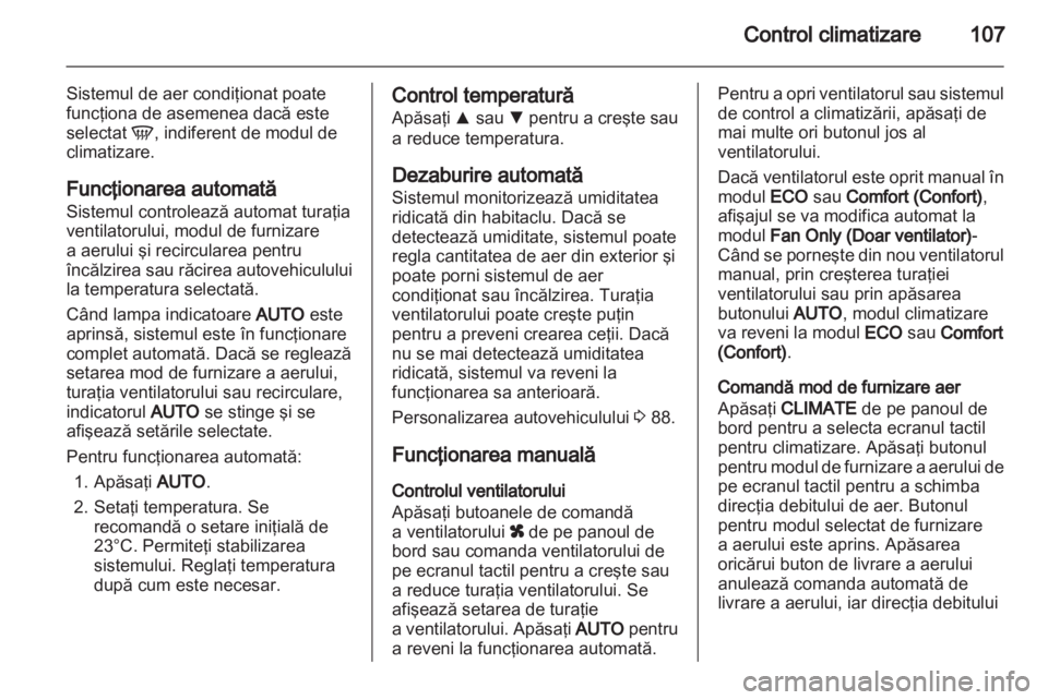 OPEL AMPERA 2012  Manual de utilizare (in Romanian) 