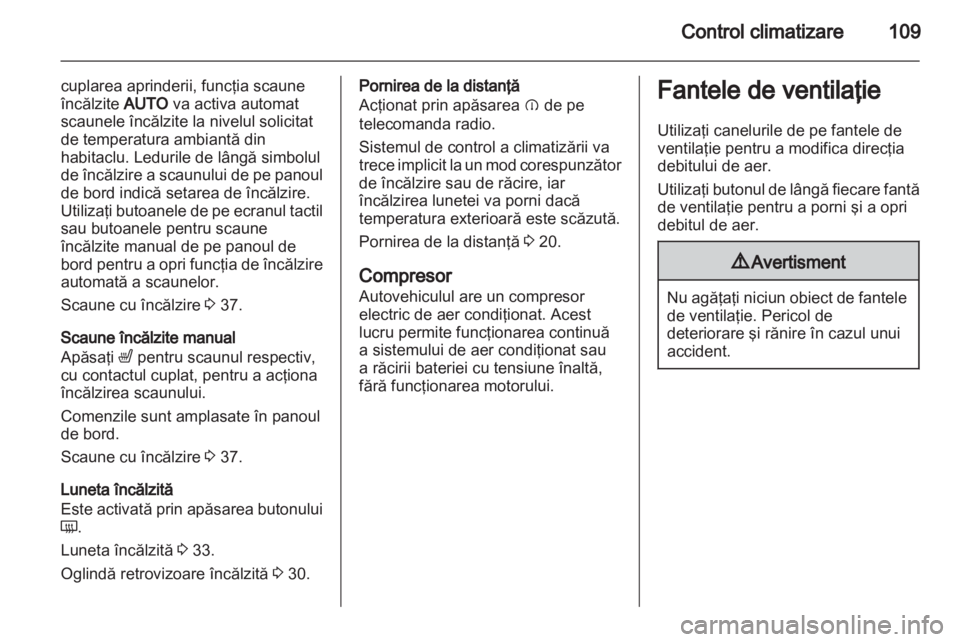 OPEL AMPERA 2012  Manual de utilizare (in Romanian) 