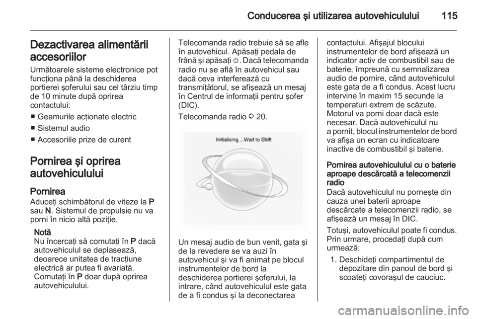 OPEL AMPERA 2012  Manual de utilizare (in Romanian) 