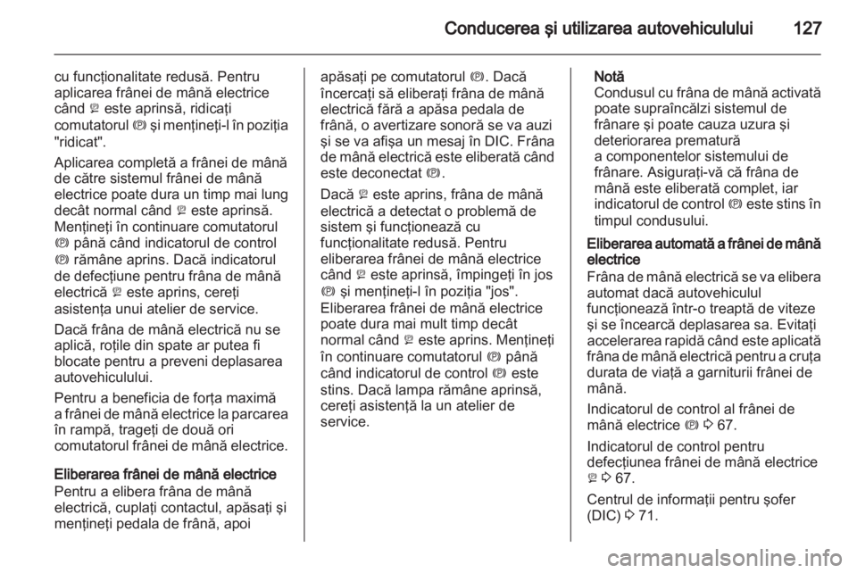 OPEL AMPERA 2012  Manual de utilizare (in Romanian) 