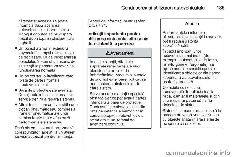 OPEL AMPERA 2012  Manual de utilizare (in Romanian) 