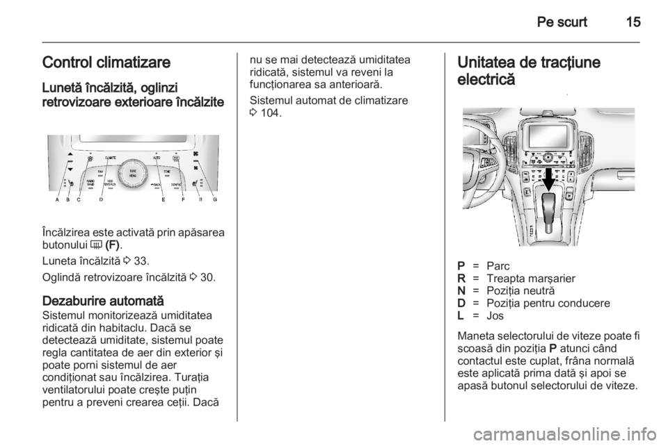 OPEL AMPERA 2012  Manual de utilizare (in Romanian) 