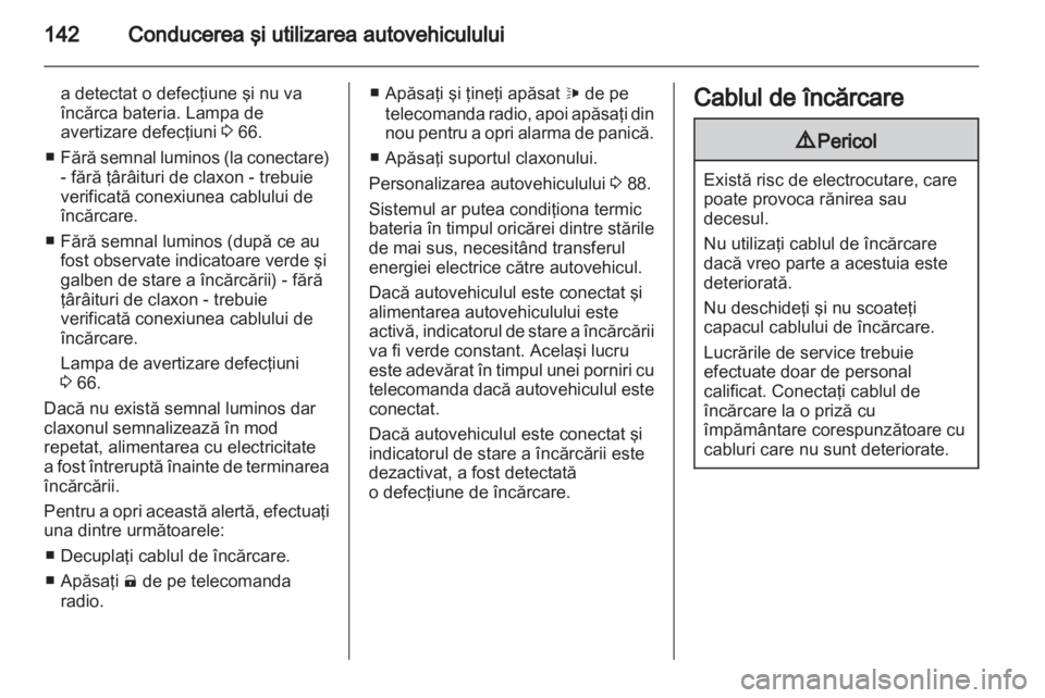OPEL AMPERA 2012  Manual de utilizare (in Romanian) 