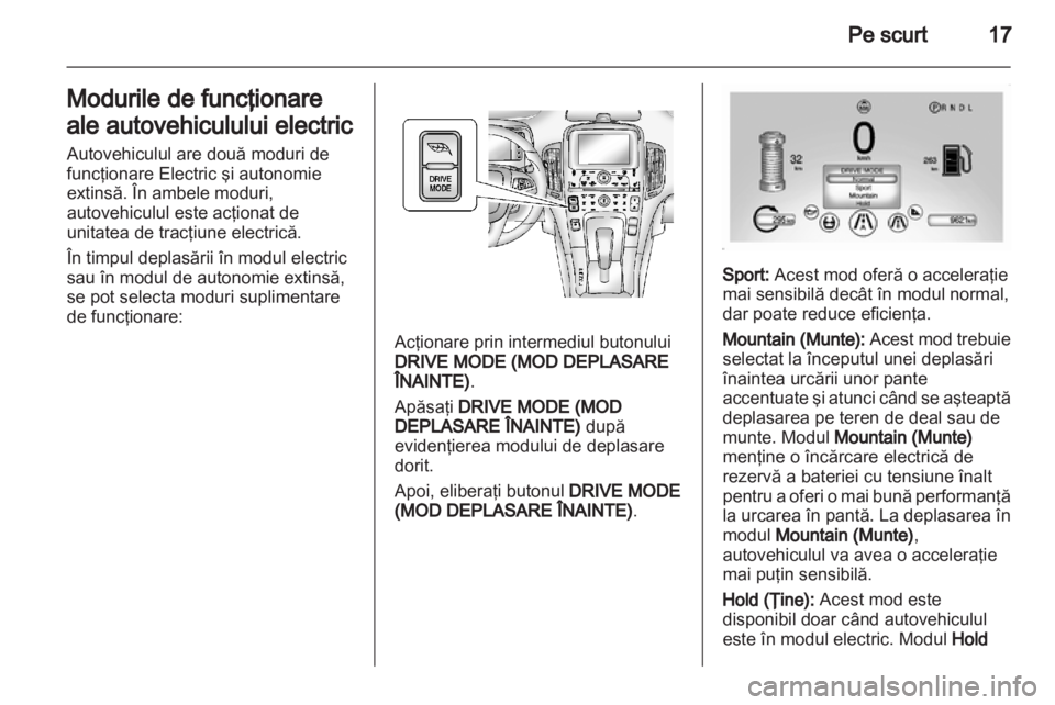 OPEL AMPERA 2012  Manual de utilizare (in Romanian) 
