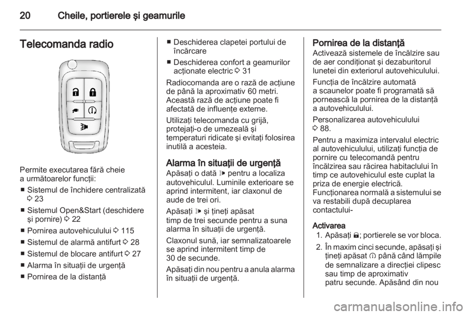 OPEL AMPERA 2012  Manual de utilizare (in Romanian) 