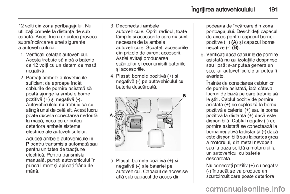 OPEL AMPERA 2012  Manual de utilizare (in Romanian) 