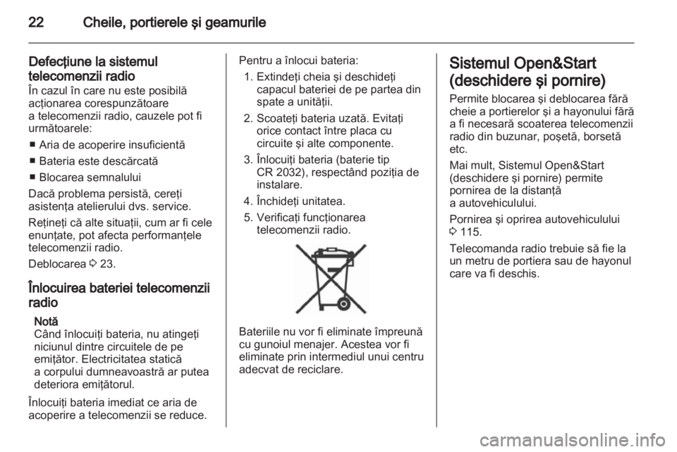 OPEL AMPERA 2012  Manual de utilizare (in Romanian) 
