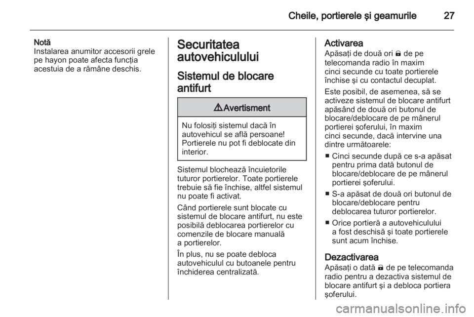 OPEL AMPERA 2012  Manual de utilizare (in Romanian) 