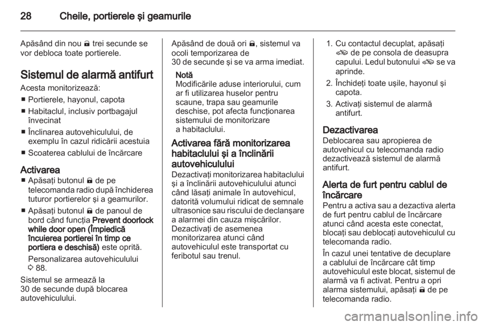 OPEL AMPERA 2012  Manual de utilizare (in Romanian) 