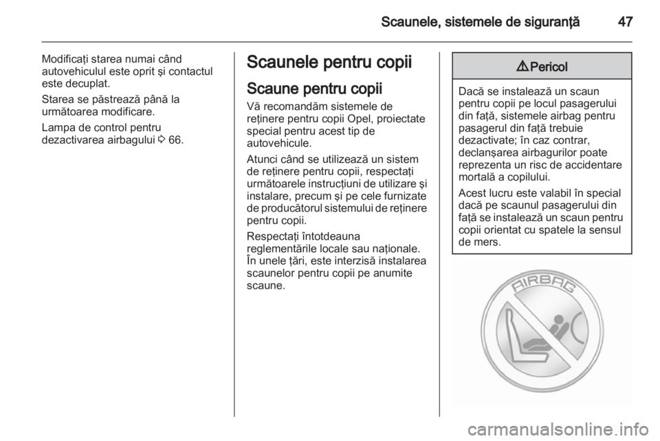 OPEL AMPERA 2012  Manual de utilizare (in Romanian) 
