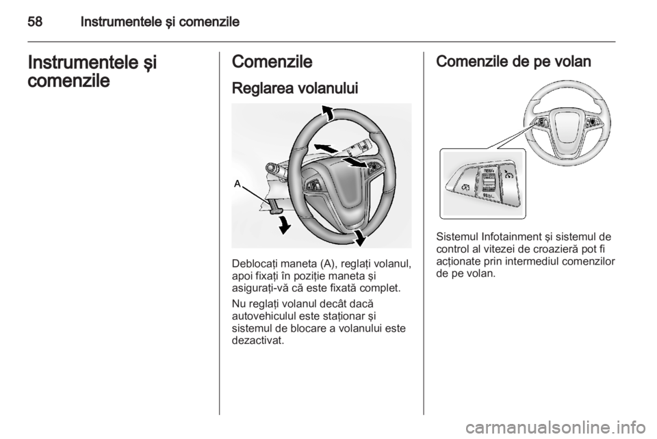OPEL AMPERA 2012  Manual de utilizare (in Romanian) 
