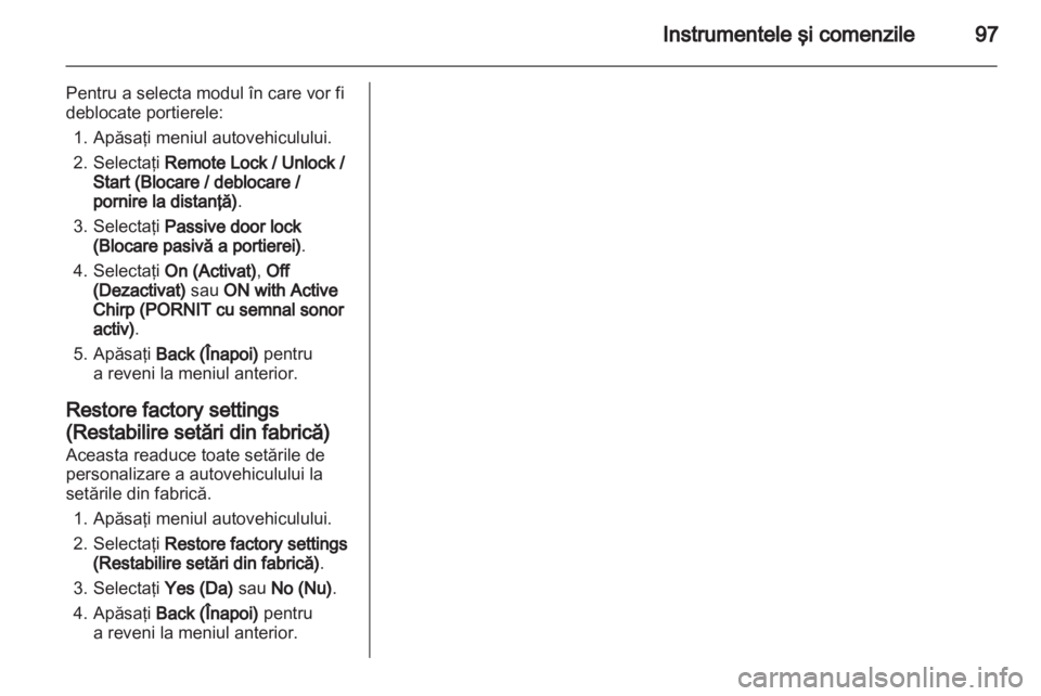 OPEL AMPERA 2012  Manual de utilizare (in Romanian) 